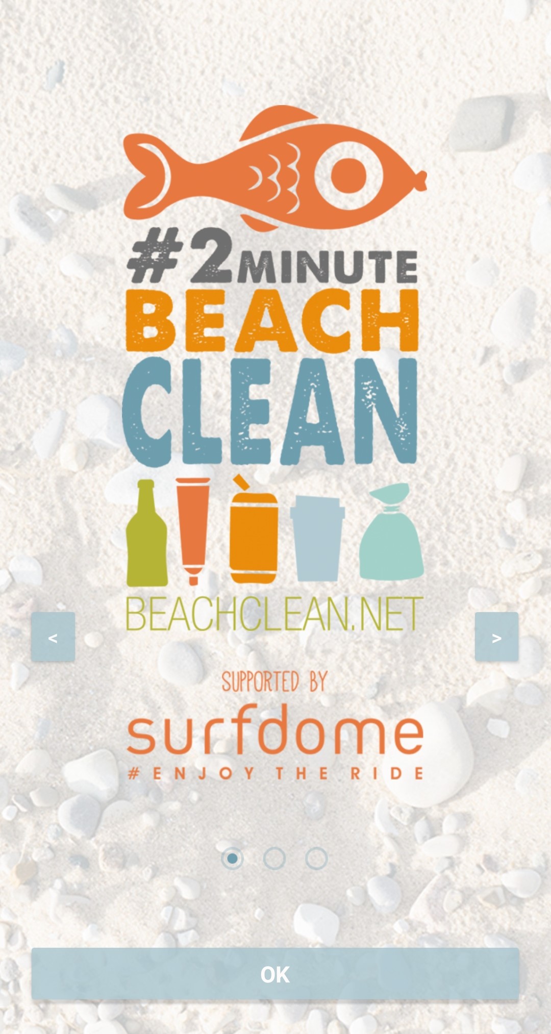 Two minute beach clean app screenshot two of three