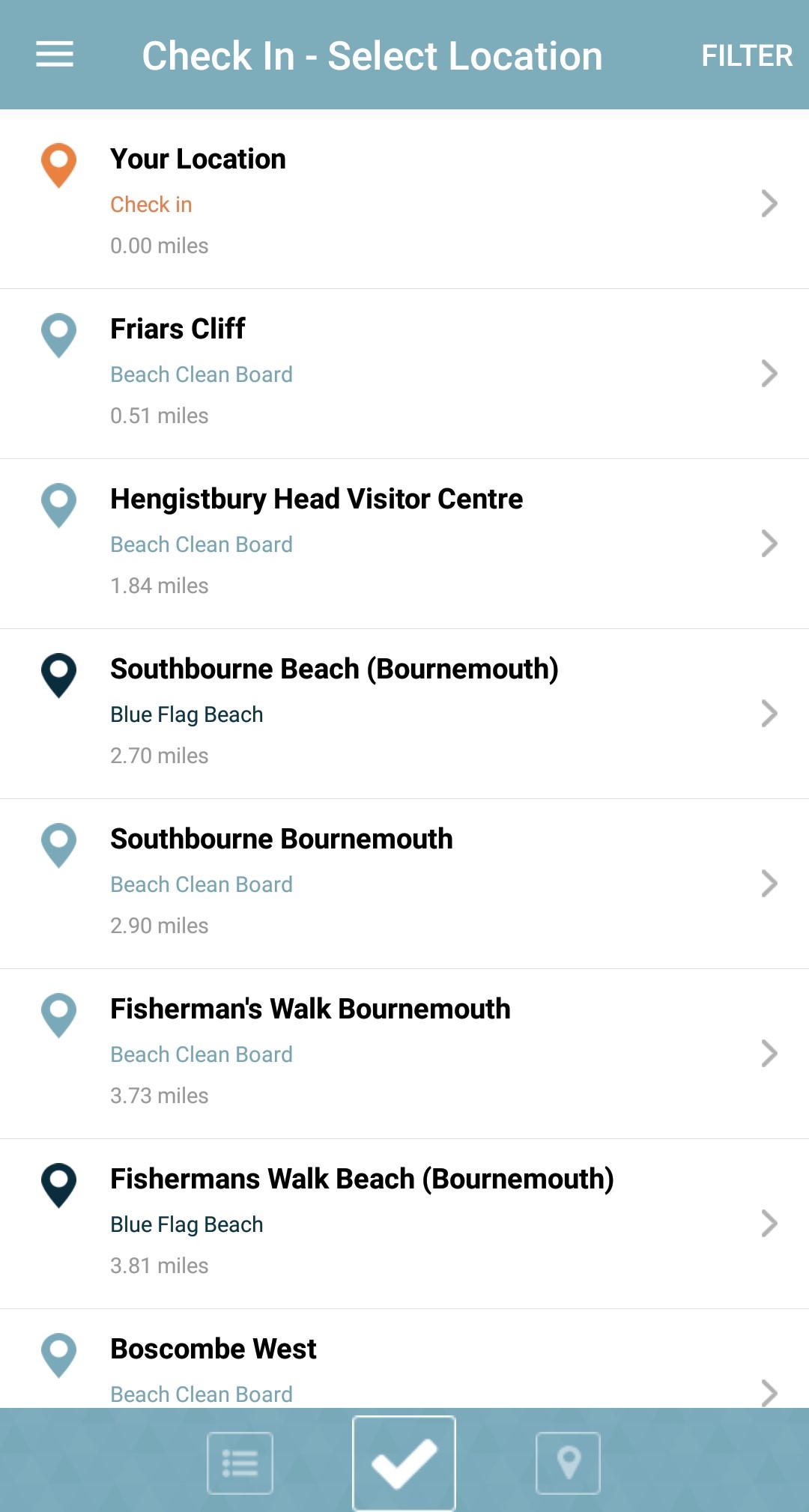 Two minute beach clean app screenshot three of three