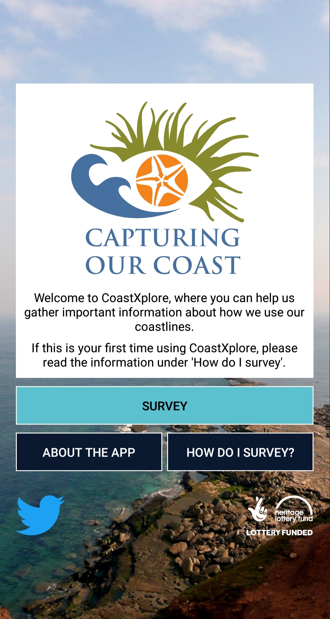 Coast explore app screenshot one of three