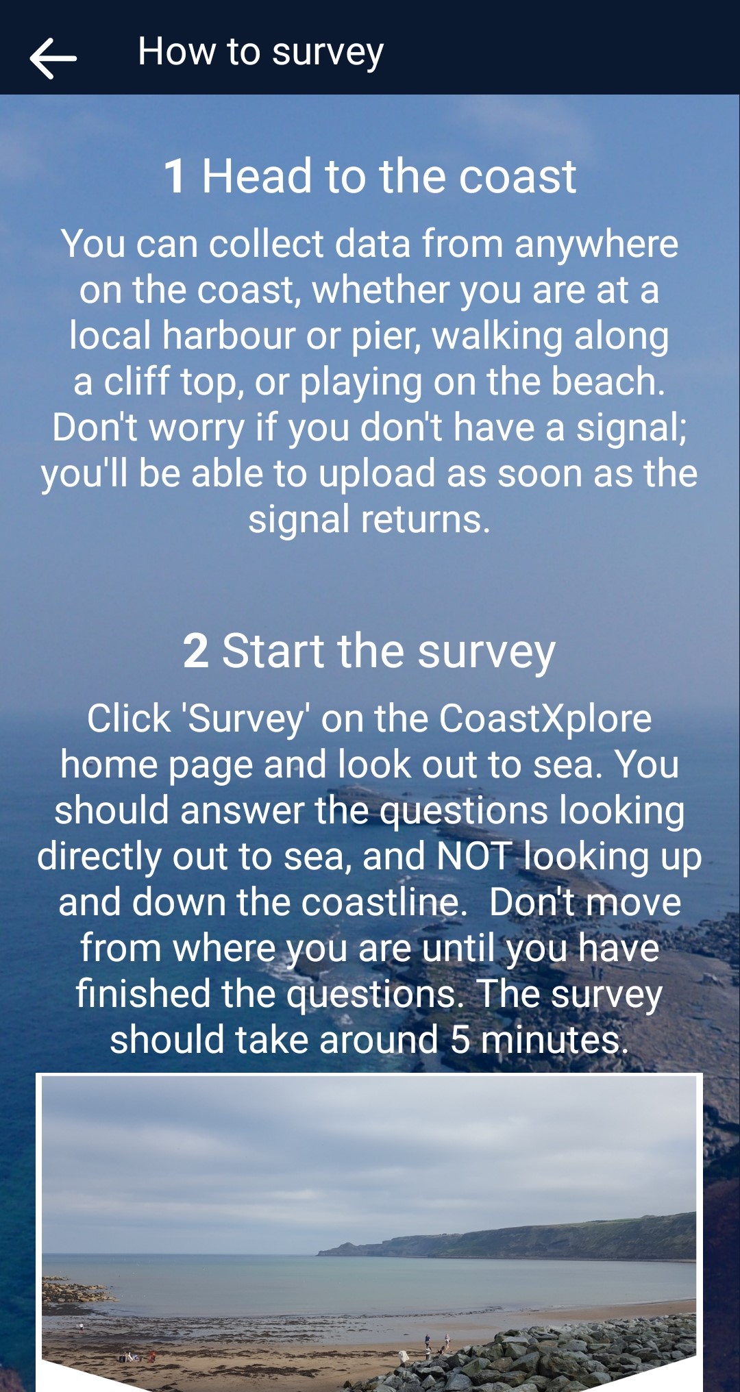 Coast explore app screenshot three of three