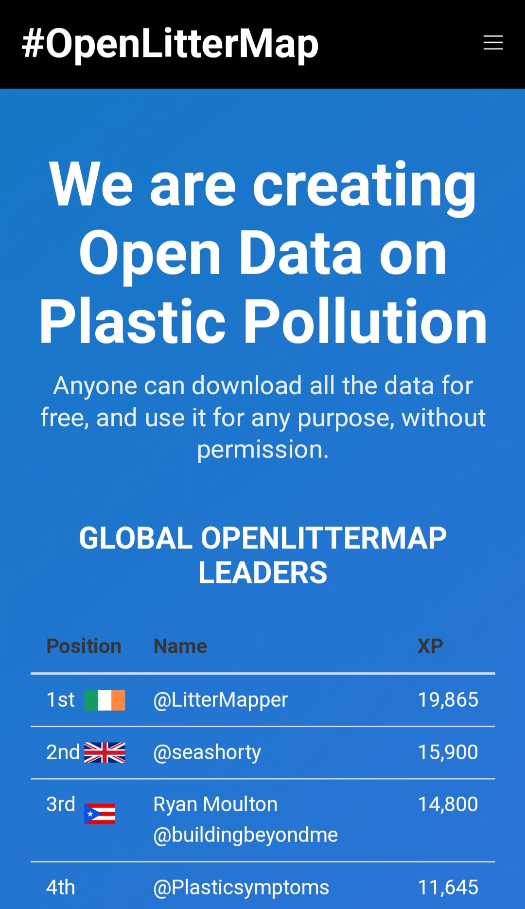 Litterati app screenshot two of three