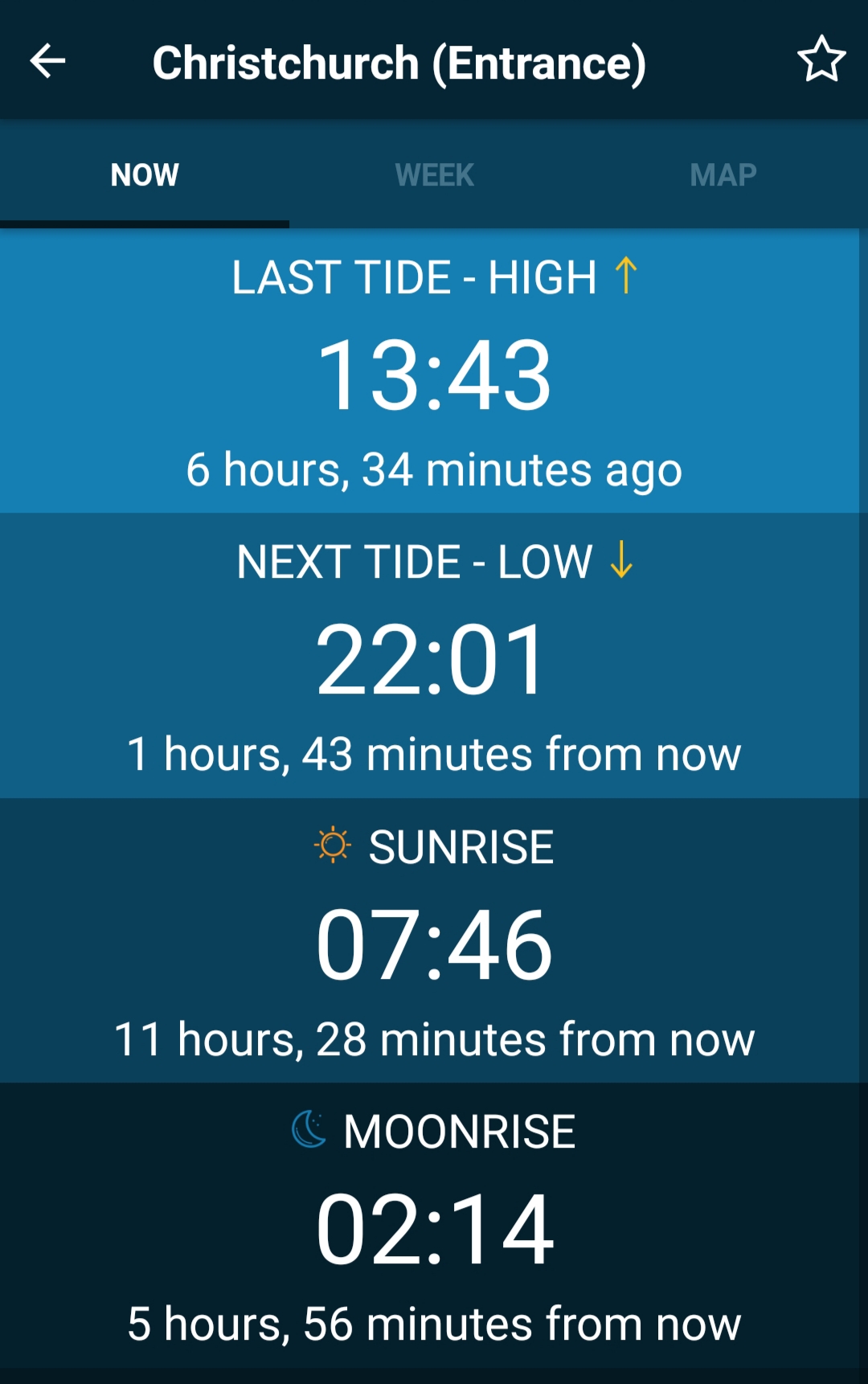 Tides near me app screenshot one of three